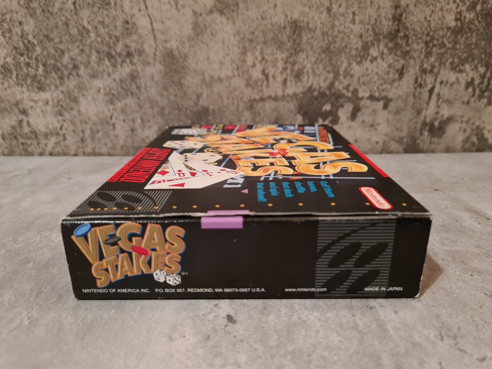 SNES Super Nintendo Vegas Stakes mit OVP und Anleitung NTSC USA - T-Retro-Games 