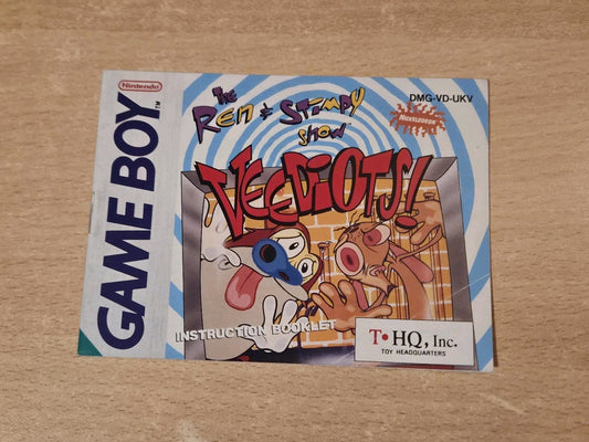 Game Boy Classic The Ren & Stimpy Show Veediots! Instruction Booklet UKV