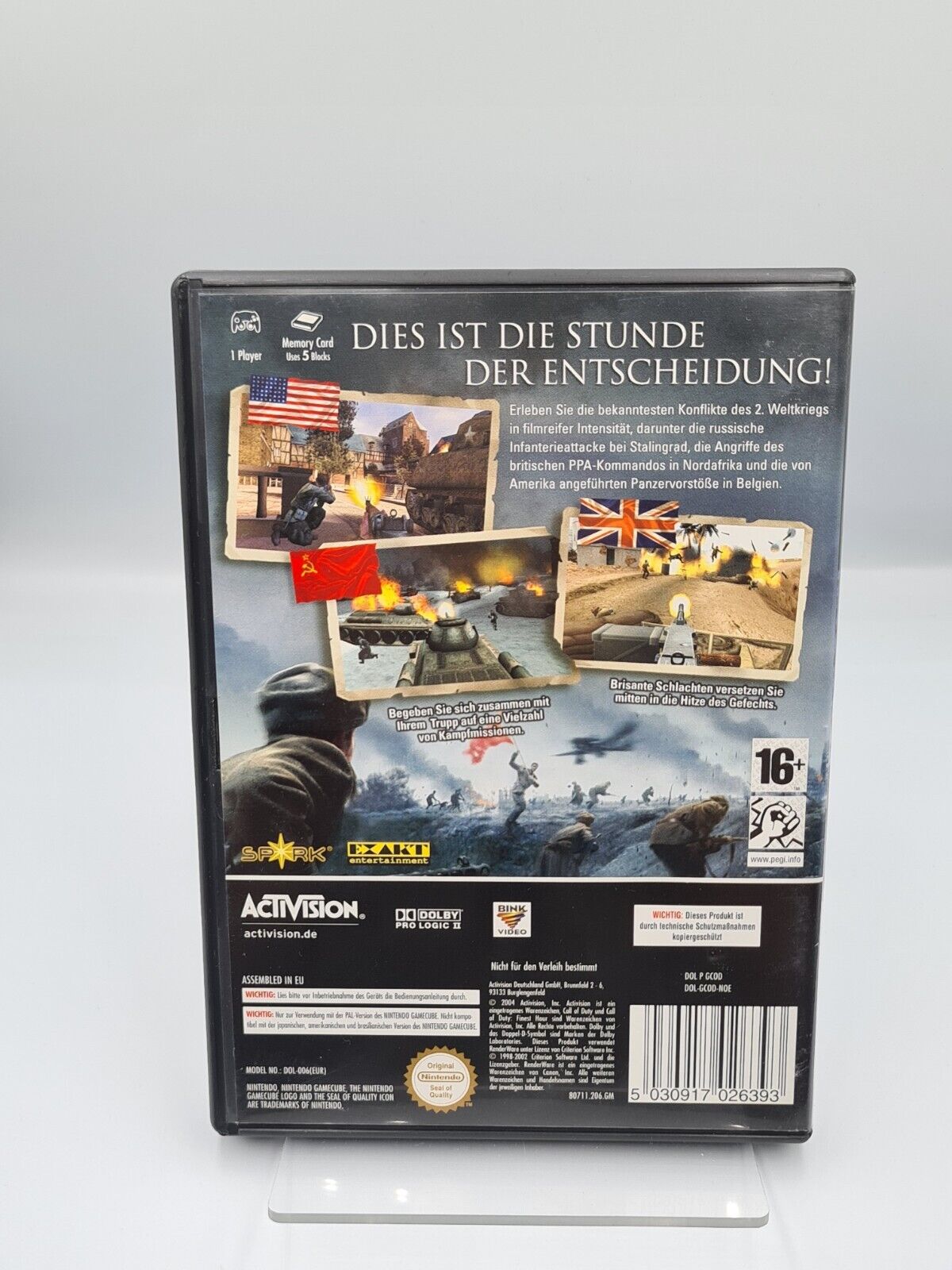 Nintendo GameCube Call of Duty Finest Hour mit OVP und Anleitung NOE - T-Retro-Games 