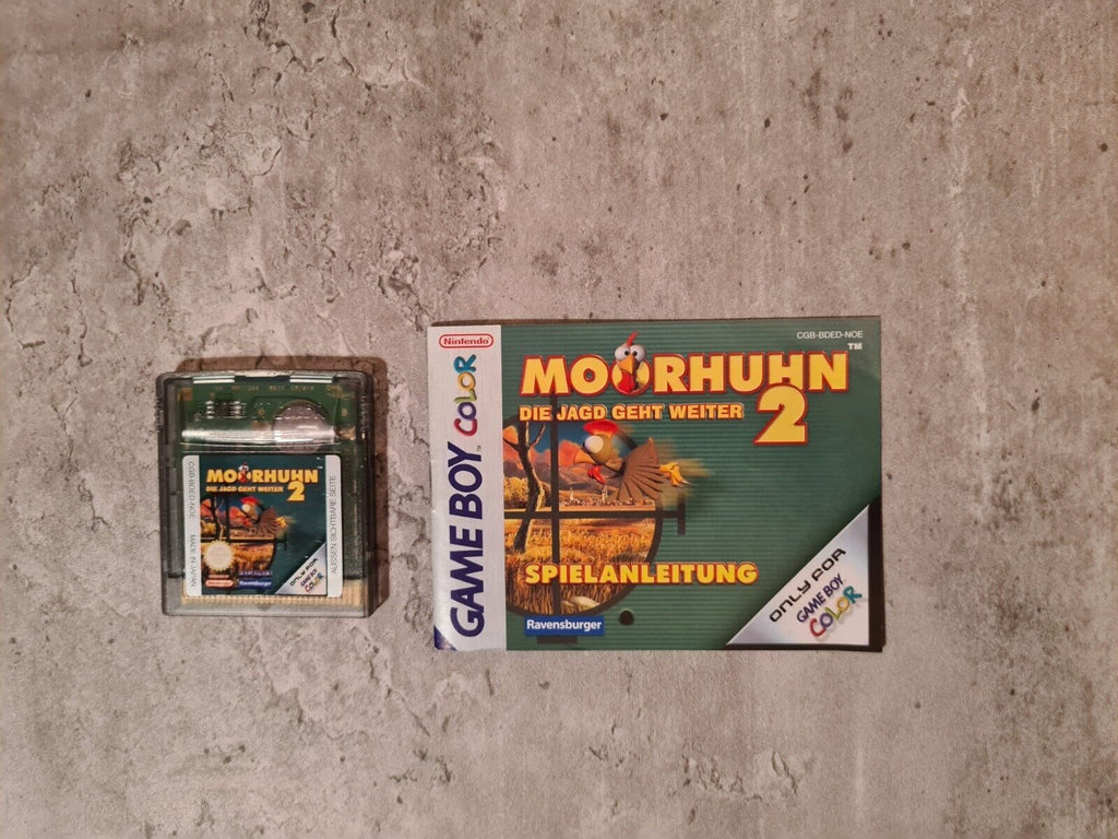 Nintendo Game Boy Color Moorhuhn 2 Die Jagd geht weiter + OVP und Anleitung NOE - T-Retro-Games 