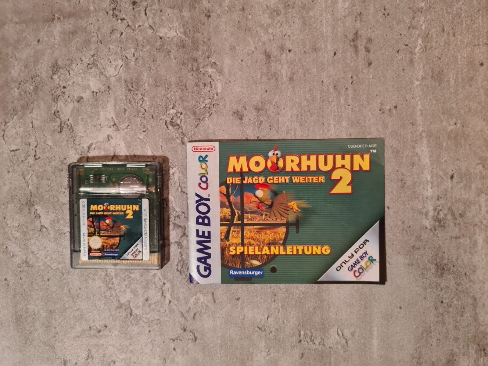 Nintendo Game Boy Color Moorhuhn 2 Die Jagd geht weiter + OVP und Anleitung NOE - T-Retro-Games 