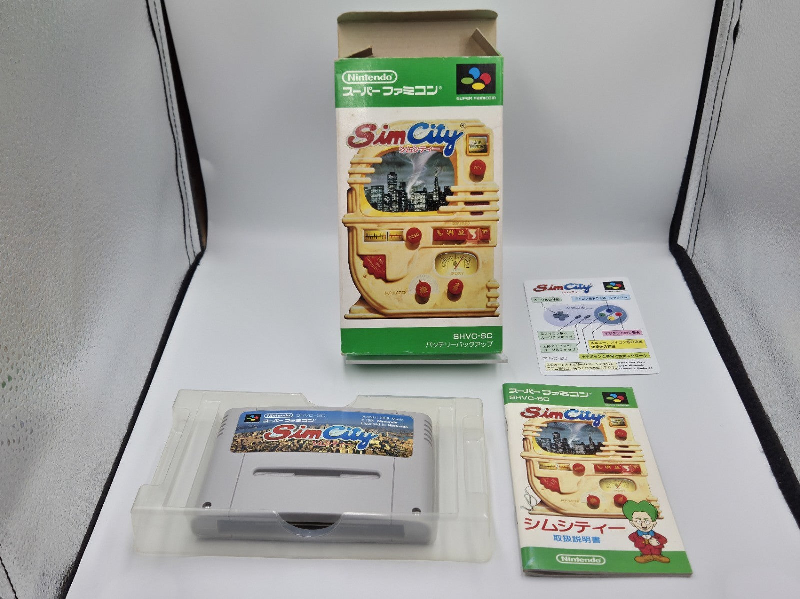 SFC Super Famicom Sim City mit OVP und Anleitung Japan
