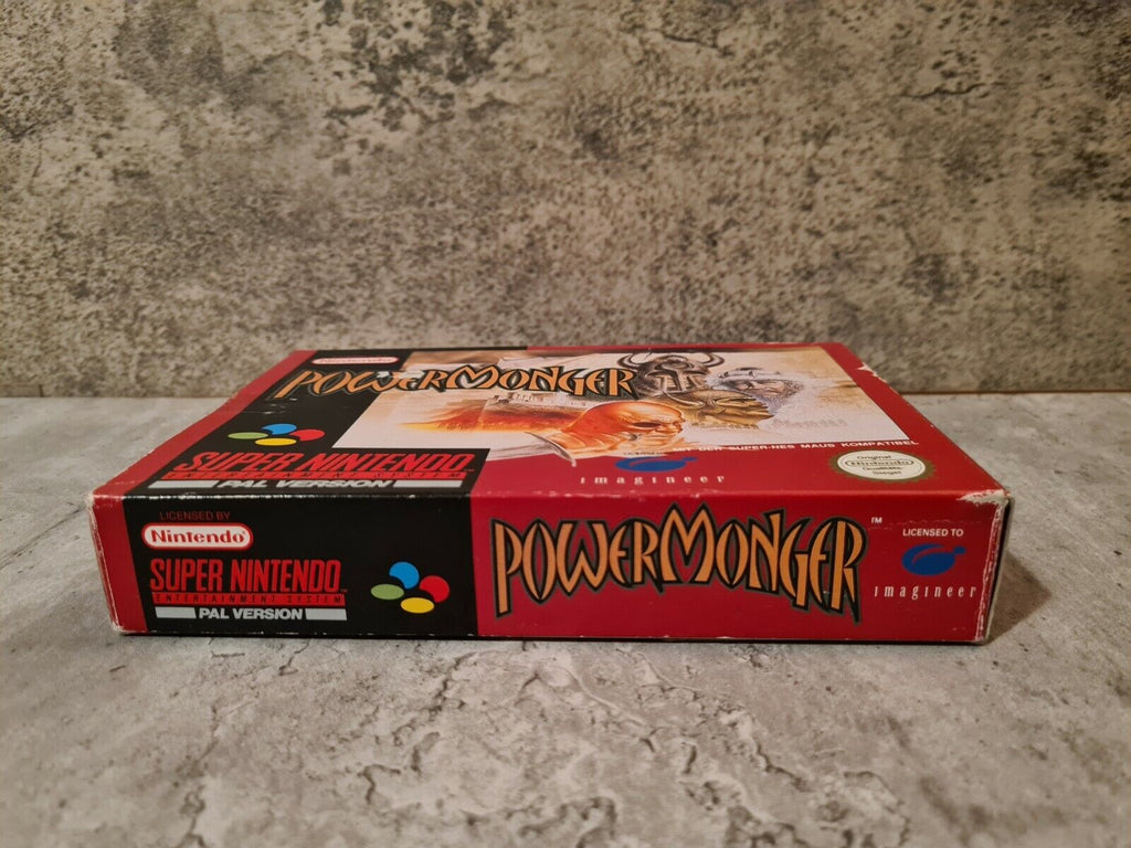 SNES Super Nintendo Power Monger mit OVP und Anleitung NOE - T-Retro-Games 