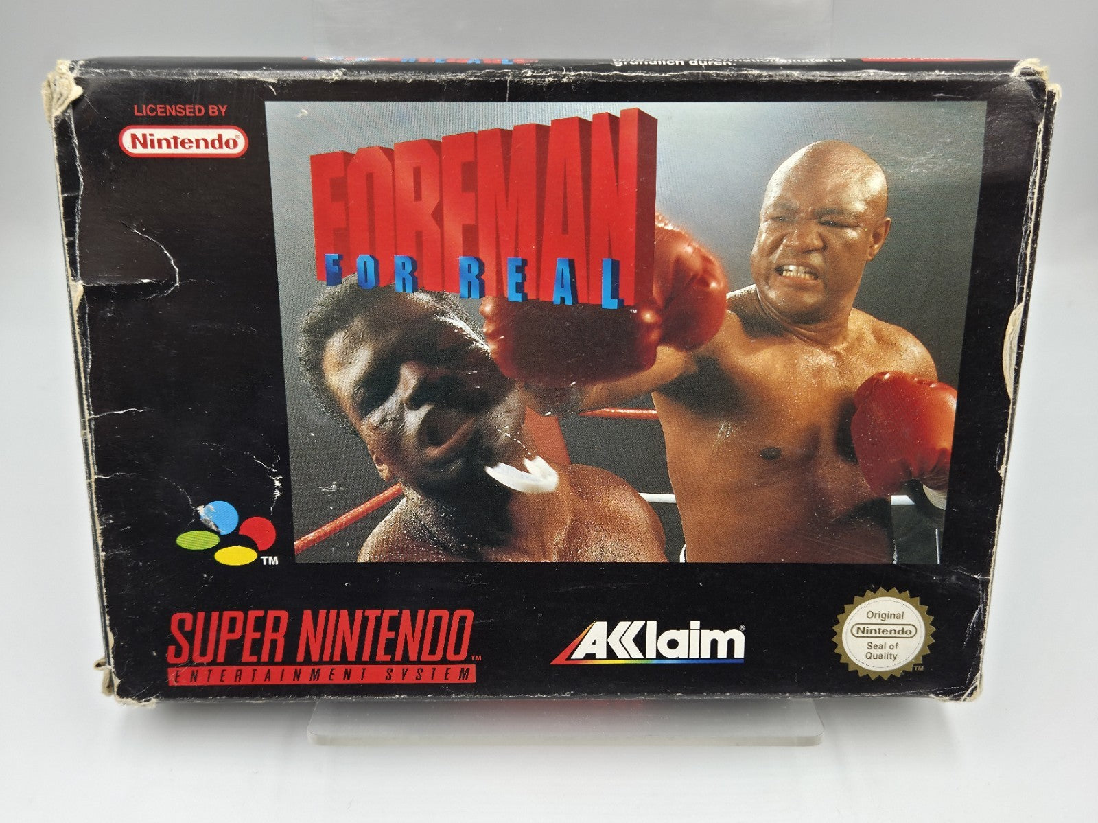 SNES Super Nintendo Spiel Foreman For Real mit OVP und Anleitung EUR