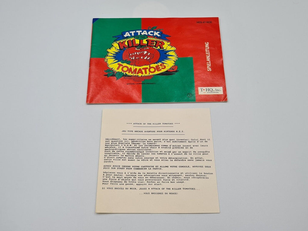 Nintendo NES Attack of The Killer Tomatoes mit OVP und Anleitung NOE - T-Retro-Games 
