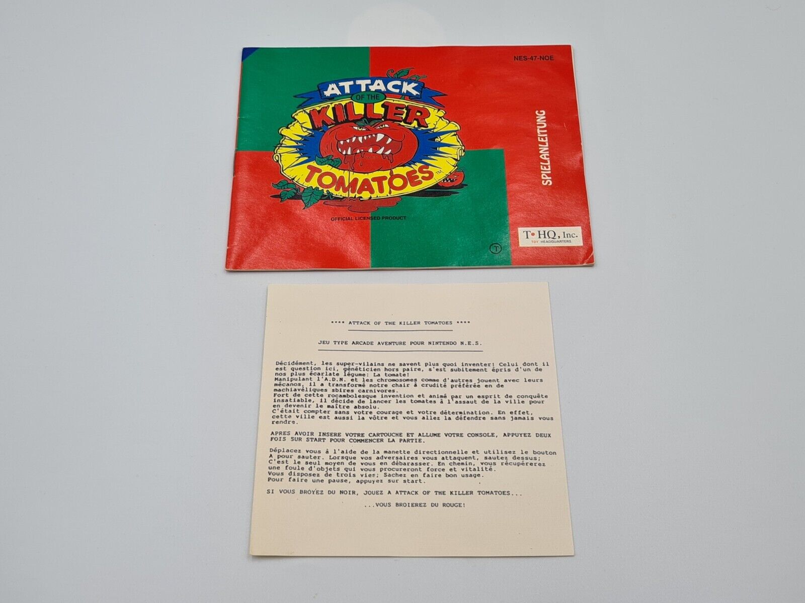 Nintendo NES Attack of The Killer Tomatoes mit OVP und Anleitung NOE - T-Retro-Games 