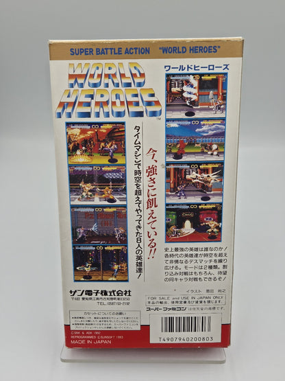 SFC Super Famicom World Heroes mit OVP Japan