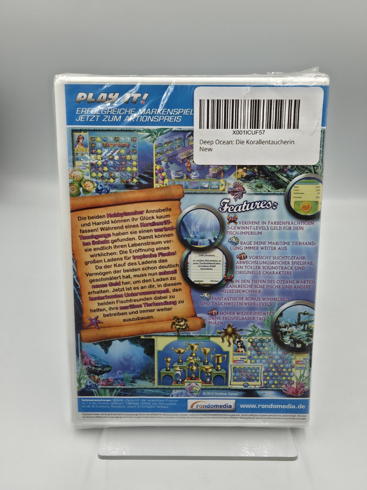 PC-CD Rom Spiel Deep Ocean Die Korallentaucherin Sealed Neu NEW Deutsch