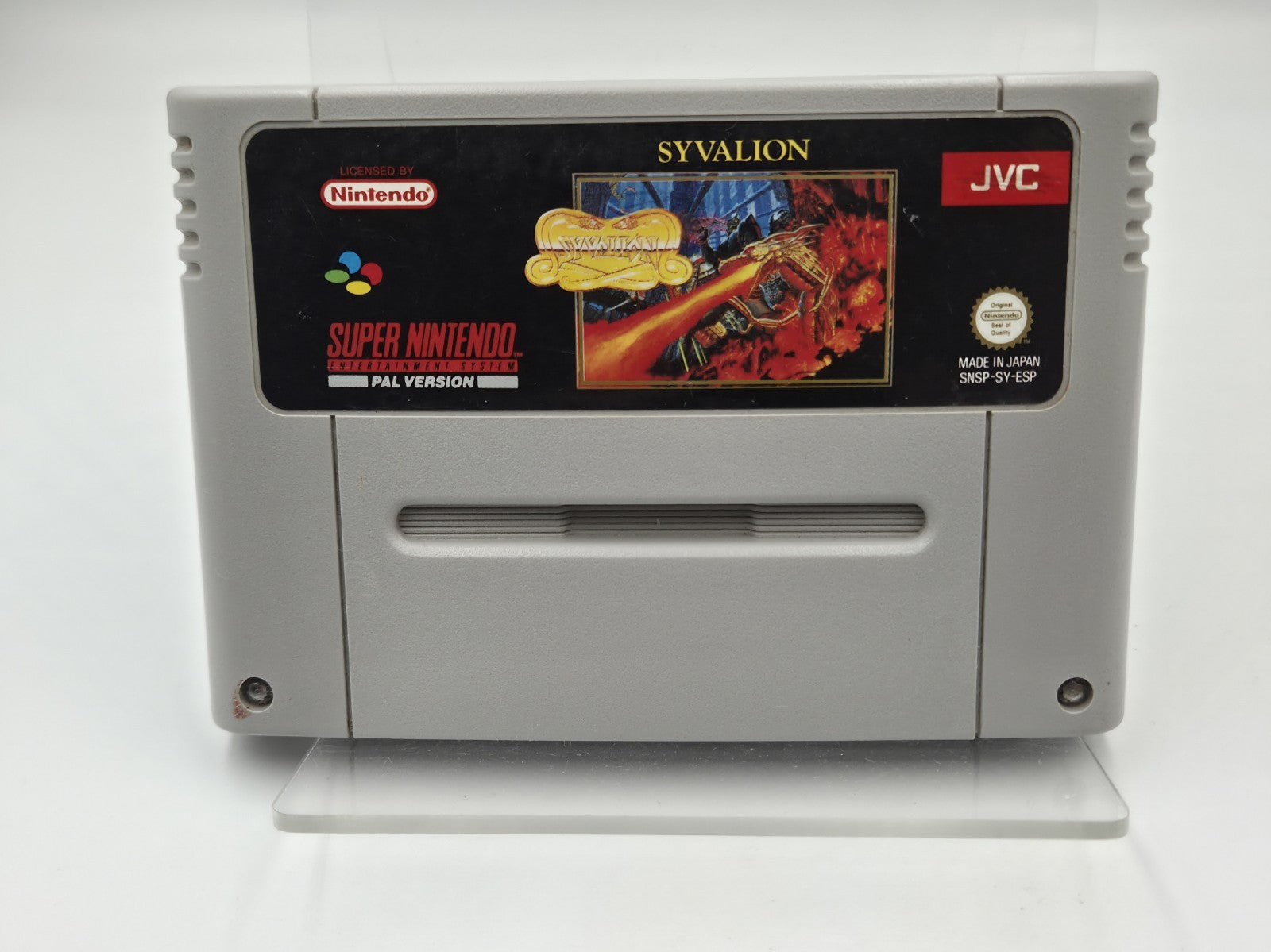SNES Super Nintendo Spiel Syvalion Modul ESP