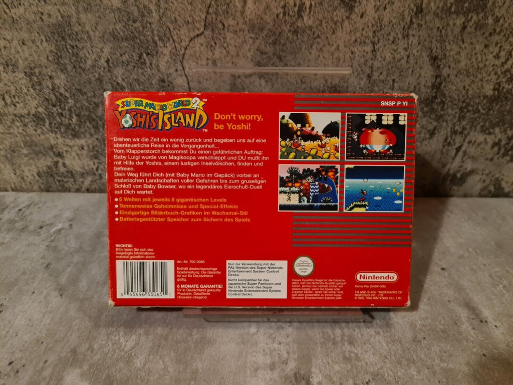 SNES Super Nintendo Super Mario World 2 Yoshi's Island mit OVP und Anleitung NOE - T-Retro-Games 