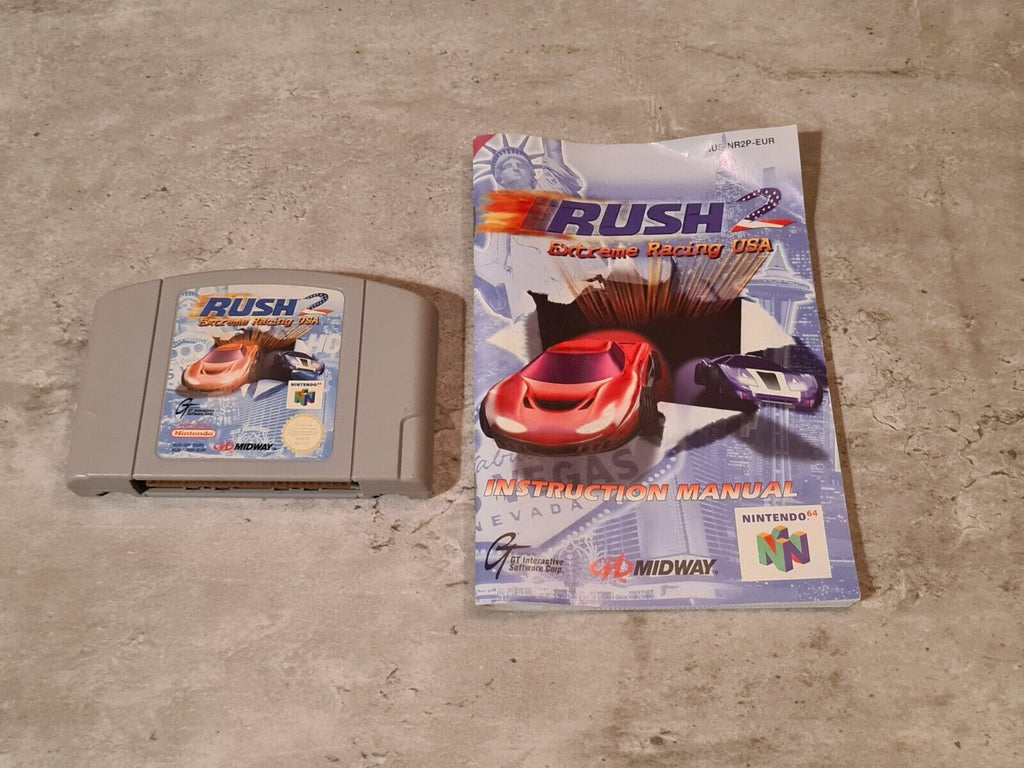 N64 Nintendo 64 Rush: 2 Extreme Racing USA mit OVP und Anleitung EUR - T-Retro-Games 