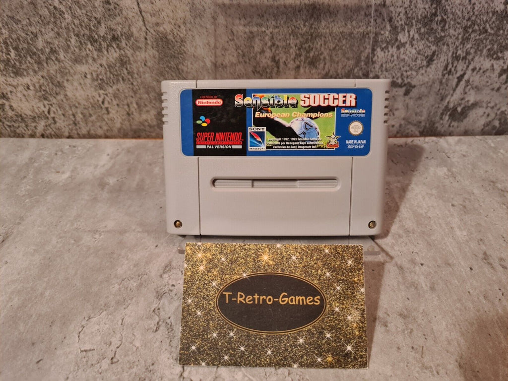 SNES Super Nintendo Sensible Soccer European Champions Modul ESP - T-Retro-Games 