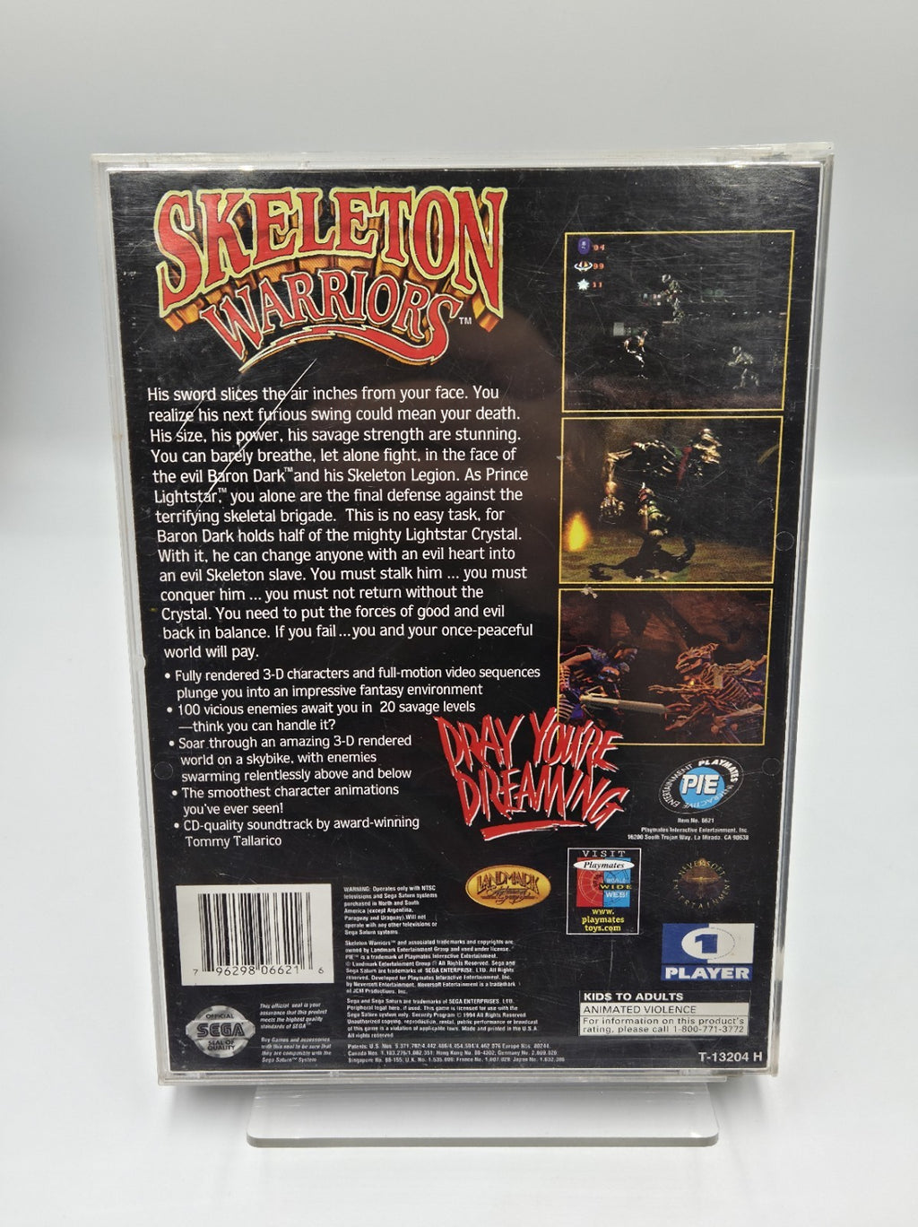 Sega Saturn Spiel Skeleton Warriors mit OVP und Anleitung NTSC-USA