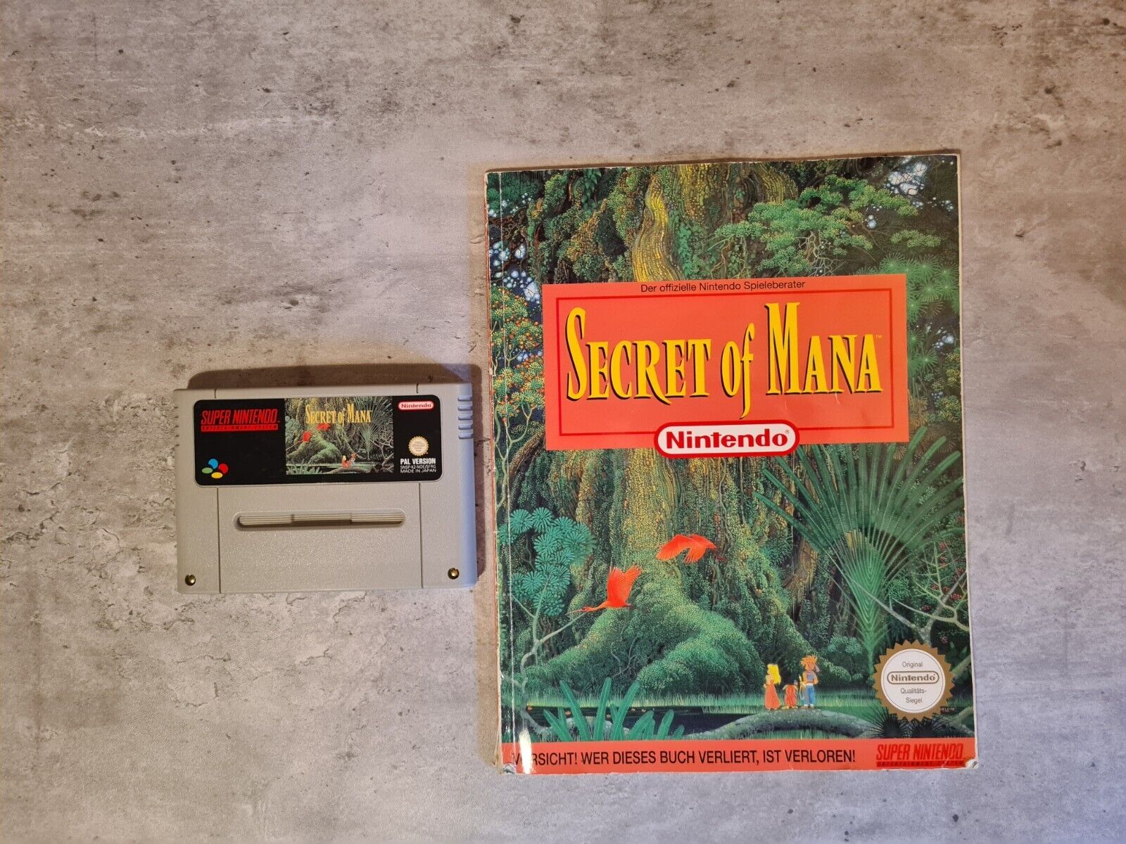 SNES Super Nintendo Secret of Mana mit OVP und Spieleberater NOE Big Box - T-Retro-Games 
