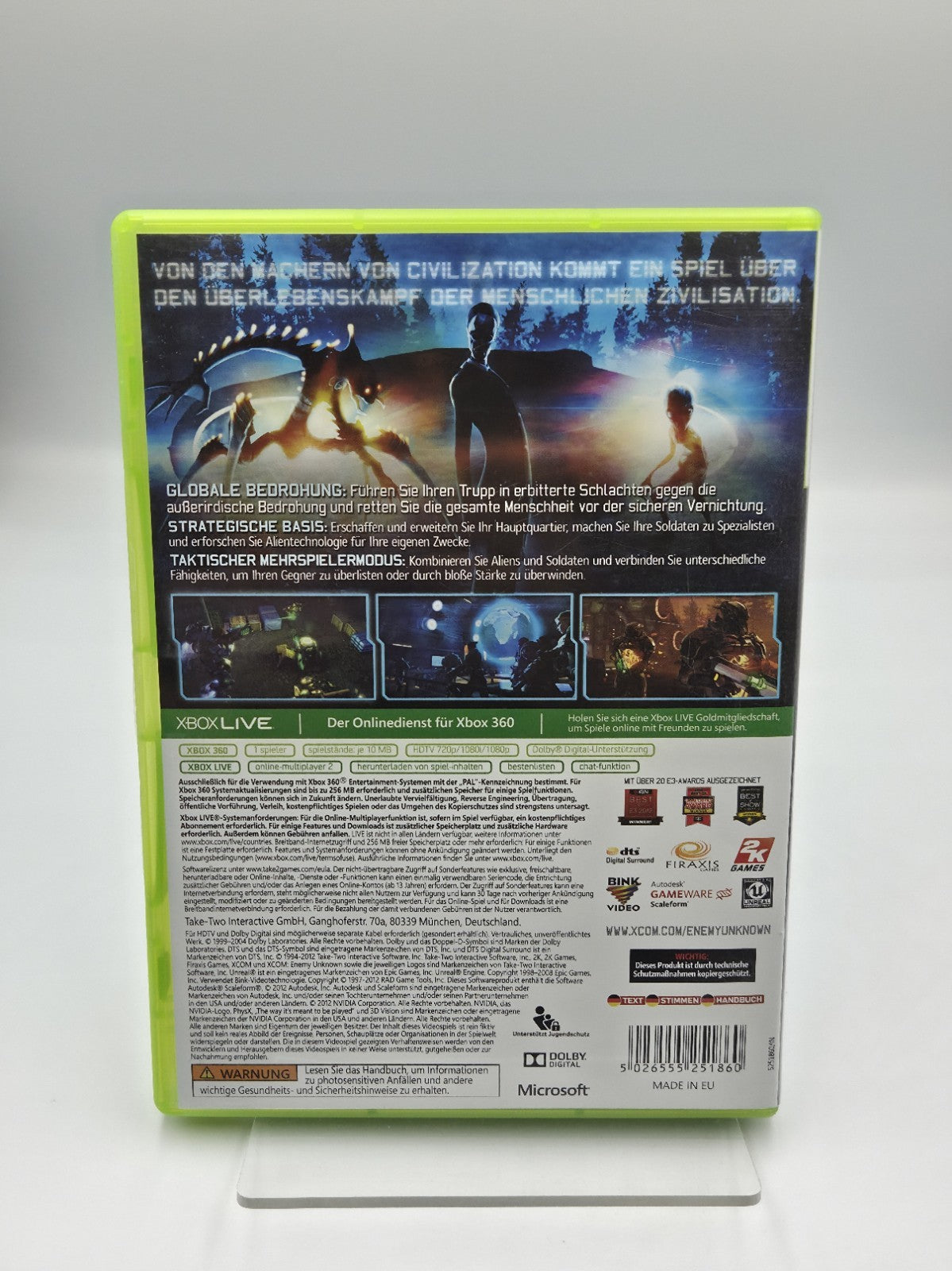 XBOX360 Spiel Xcom Enemy Unknown mit OVP und Anleitung Deutsch