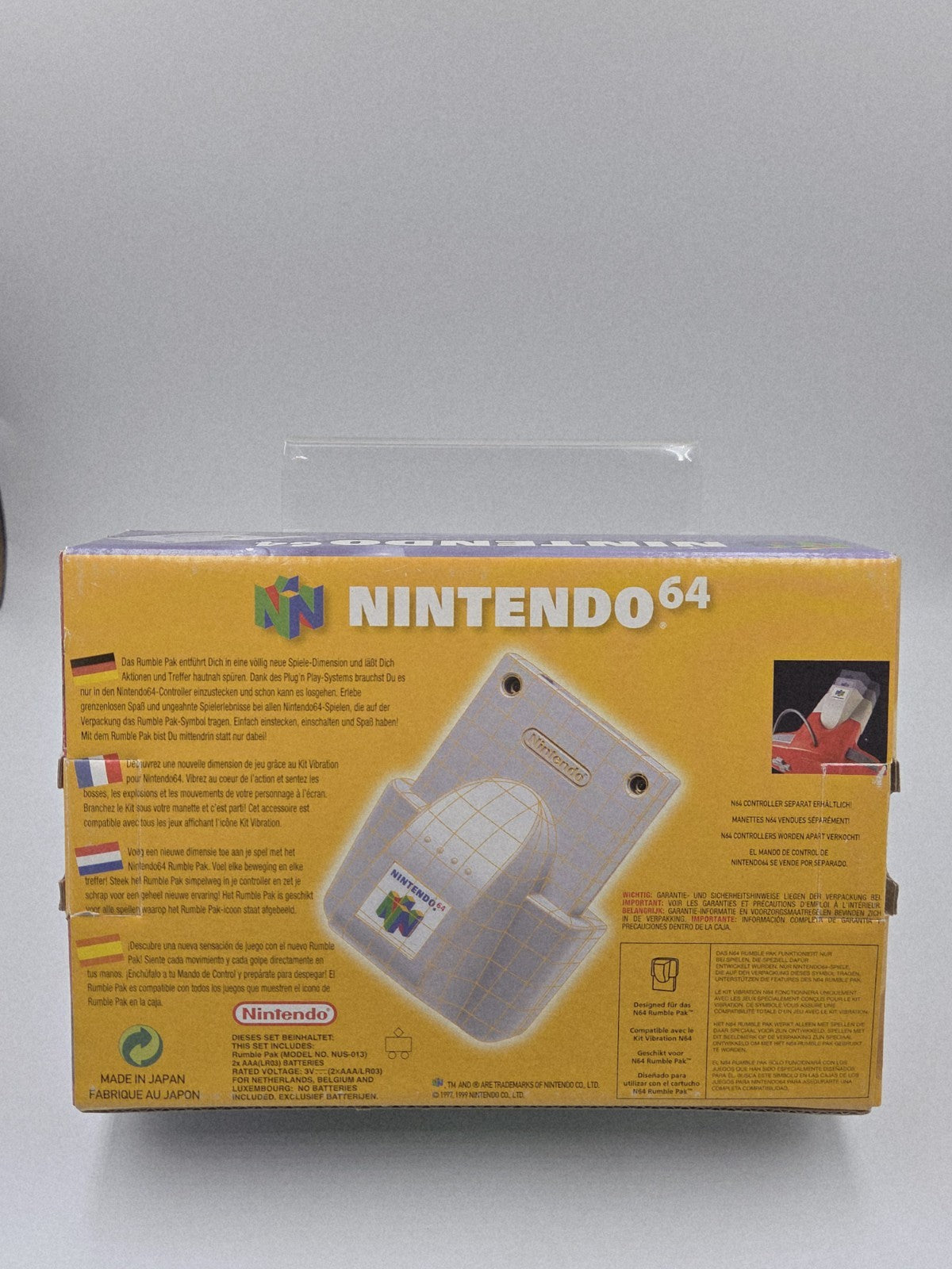 N64 Nintendo 64 Rumble Pak Vibration Kit mit OVP und Anleitung EUR