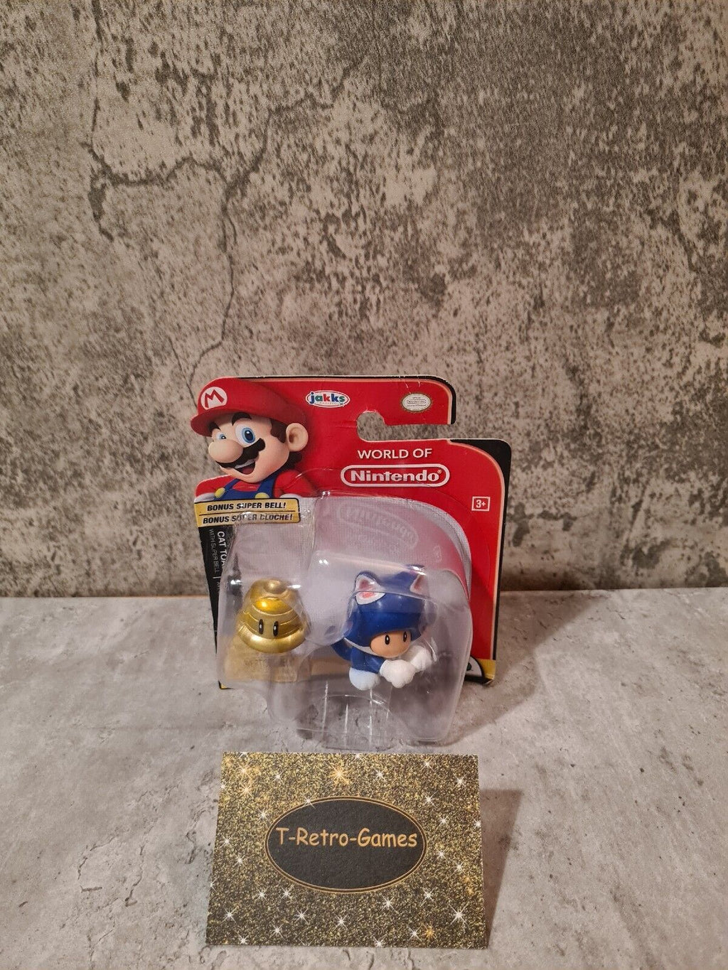 World of Nintendo Collectible Figur Cat Toad with Super Bell Neu New Sealed - T-Retro-Games 