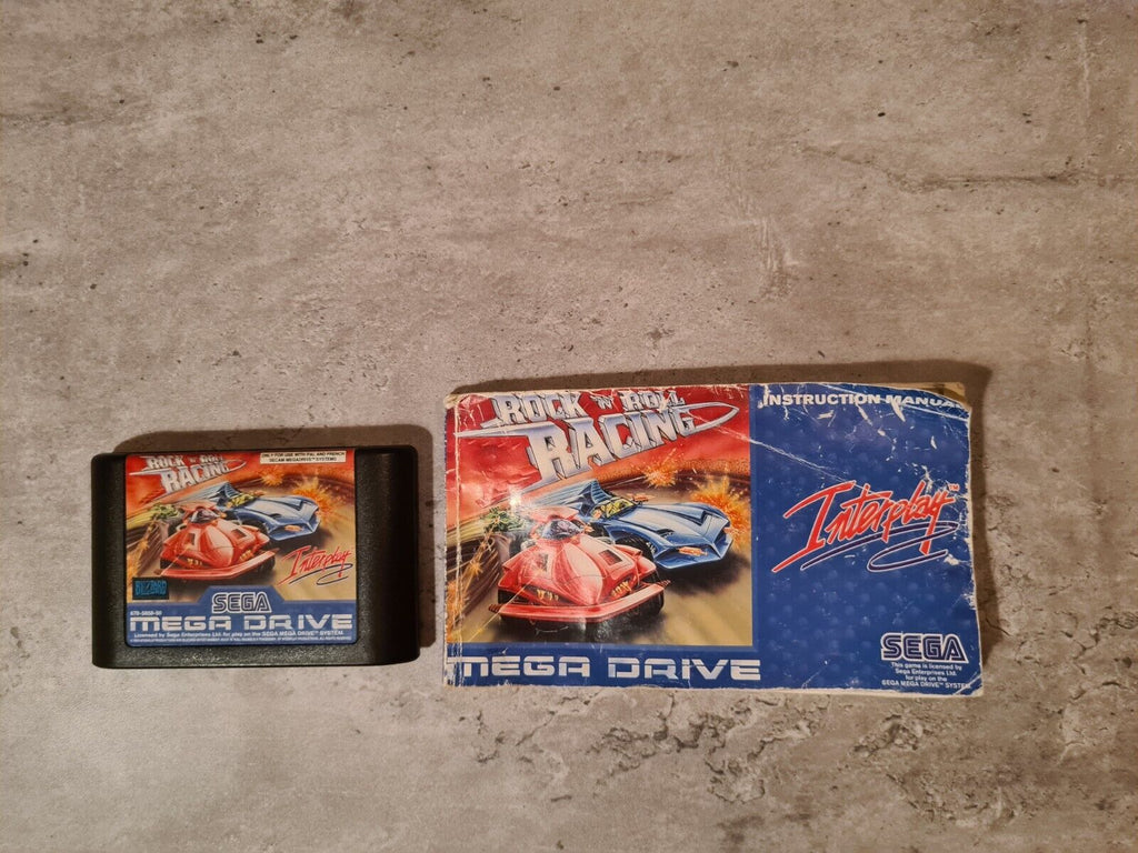 Sega Mega Drive Spiel Rock N Roll Racing mit OVP und Anleitung Multi Language - T-Retro-Games 