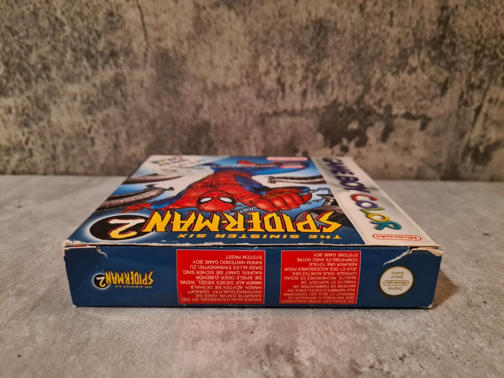 Nintendo Gameboy Color Spider-Man 2 The Sinister Six mit OVP und Anleitung EUR - T-Retro-Games 