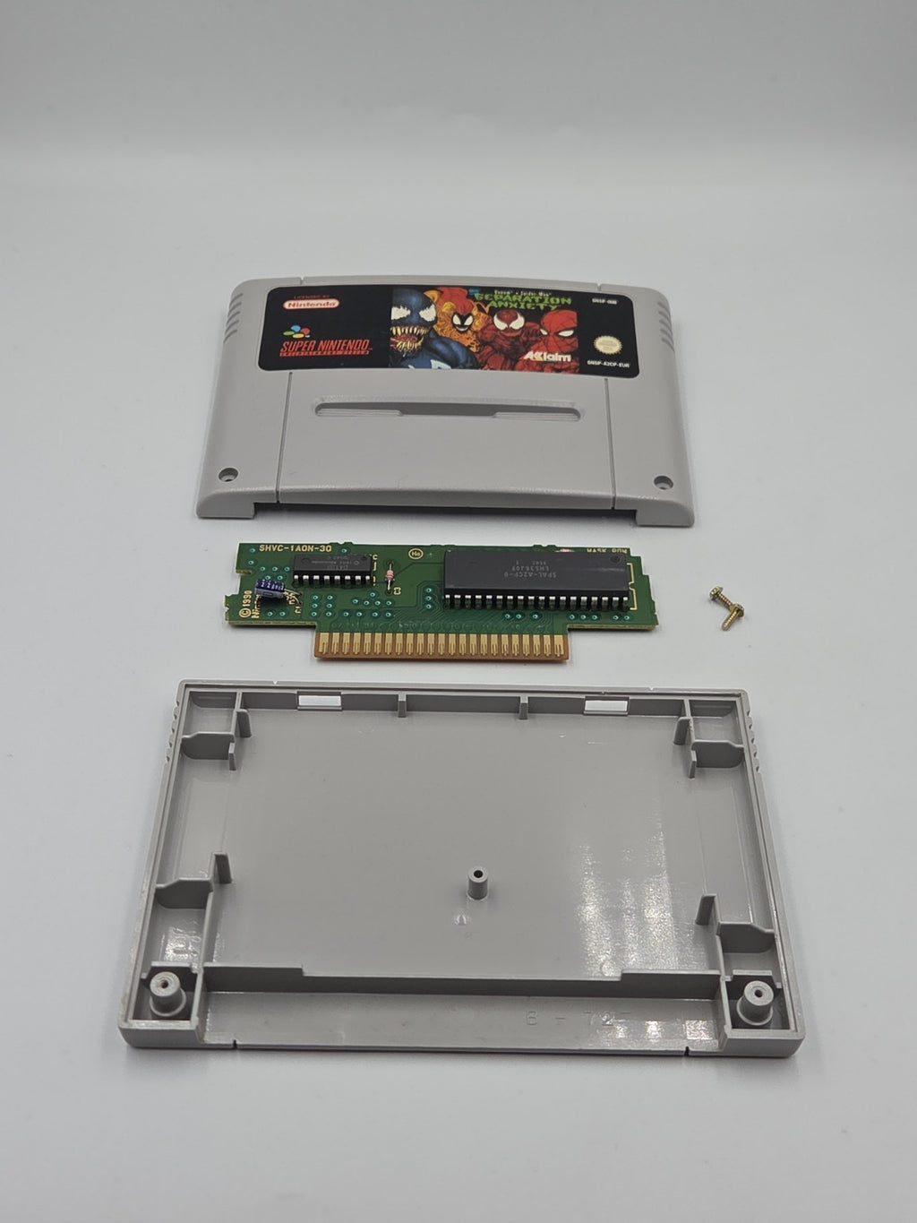 SNES Super Nintendo Venom Spider-Man Separation Anxiety Modul EUR