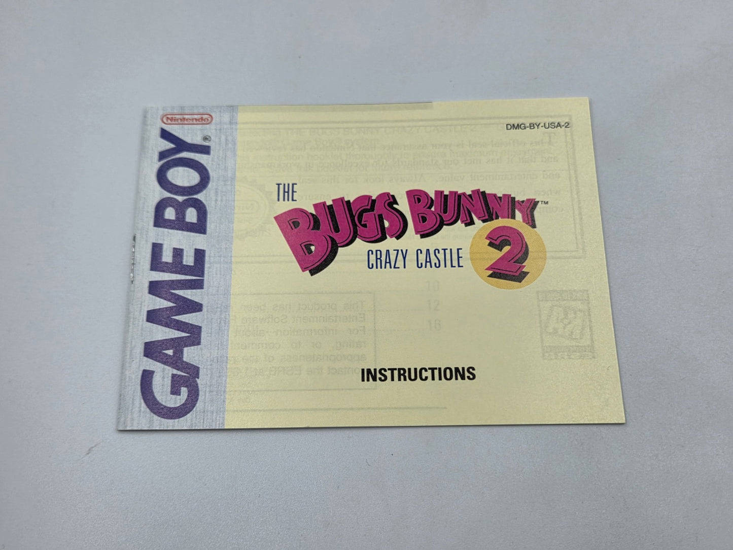 Game Boy Classic Spiel The Bugs Bunny Crazy Castle 2 mit OVP und Anleitung USA