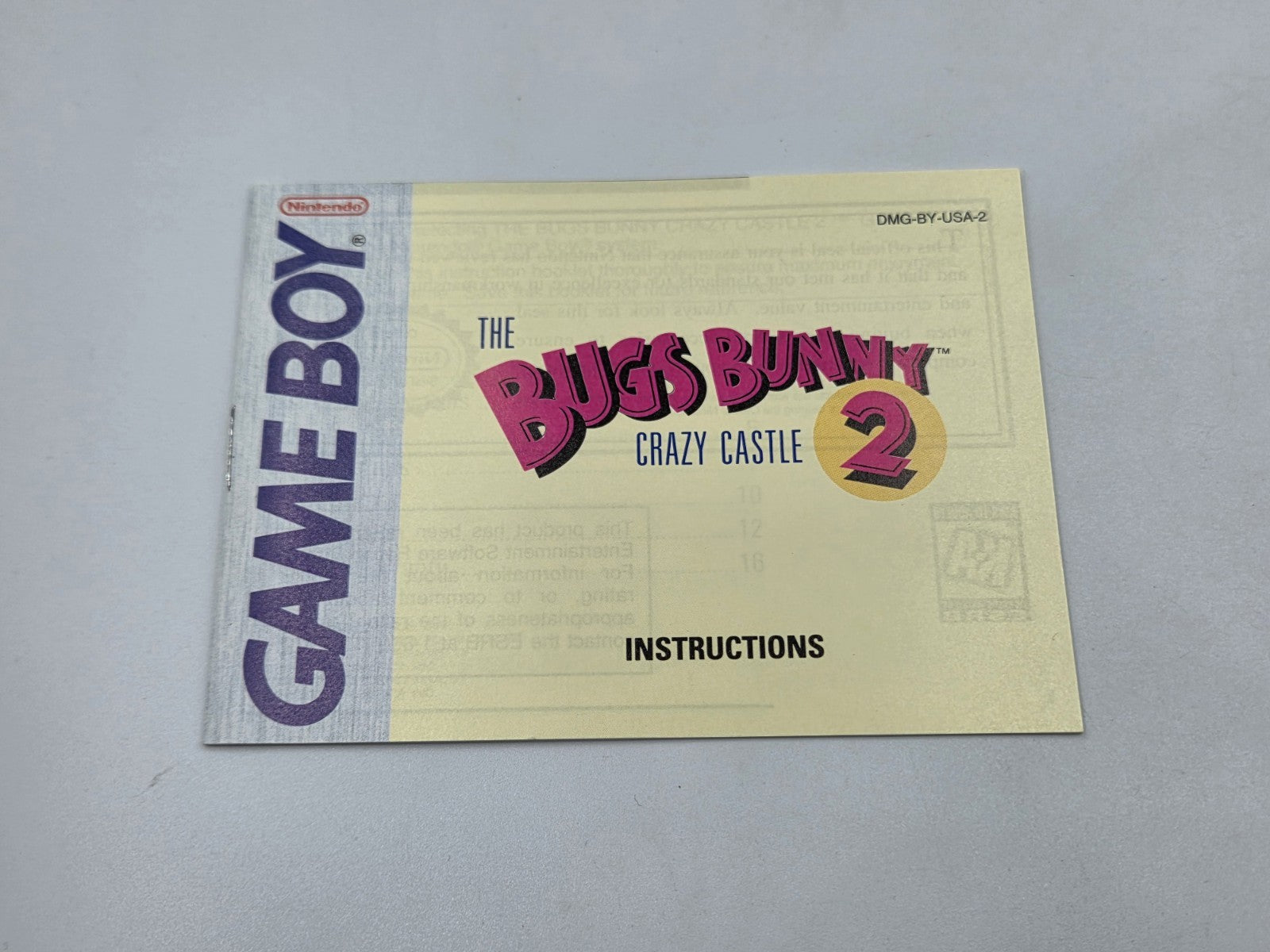 Game Boy Classic Spiel The Bugs Bunny Crazy Castle 2 mit OVP und Anleitung USA