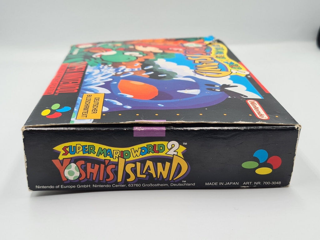 SNES Super Nintendo Super Mario World 2: Yoshi's Island mit OVP + Anleitung NOE - T-Retro-Games 