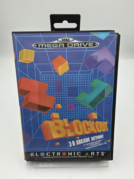 Sega Mega Drive Spiel Blockout mit OVP und Anleitung Multilingual 