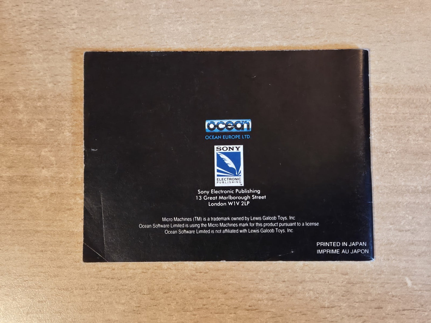 Nintendo Game Boy Classic Micro Machines Spielanleitung Instruction Booklet EUR