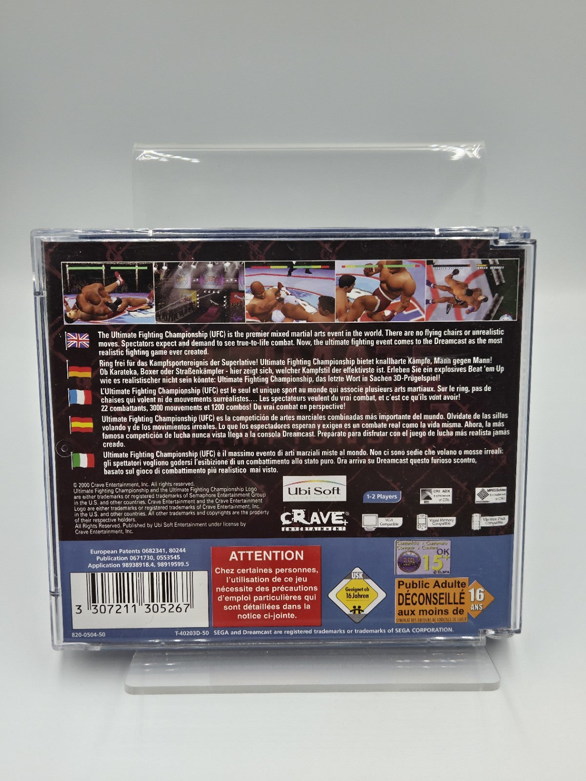 Sega Dreamcast Ultimate Fighting Championship mit OVP + Anleitung Multilingual 