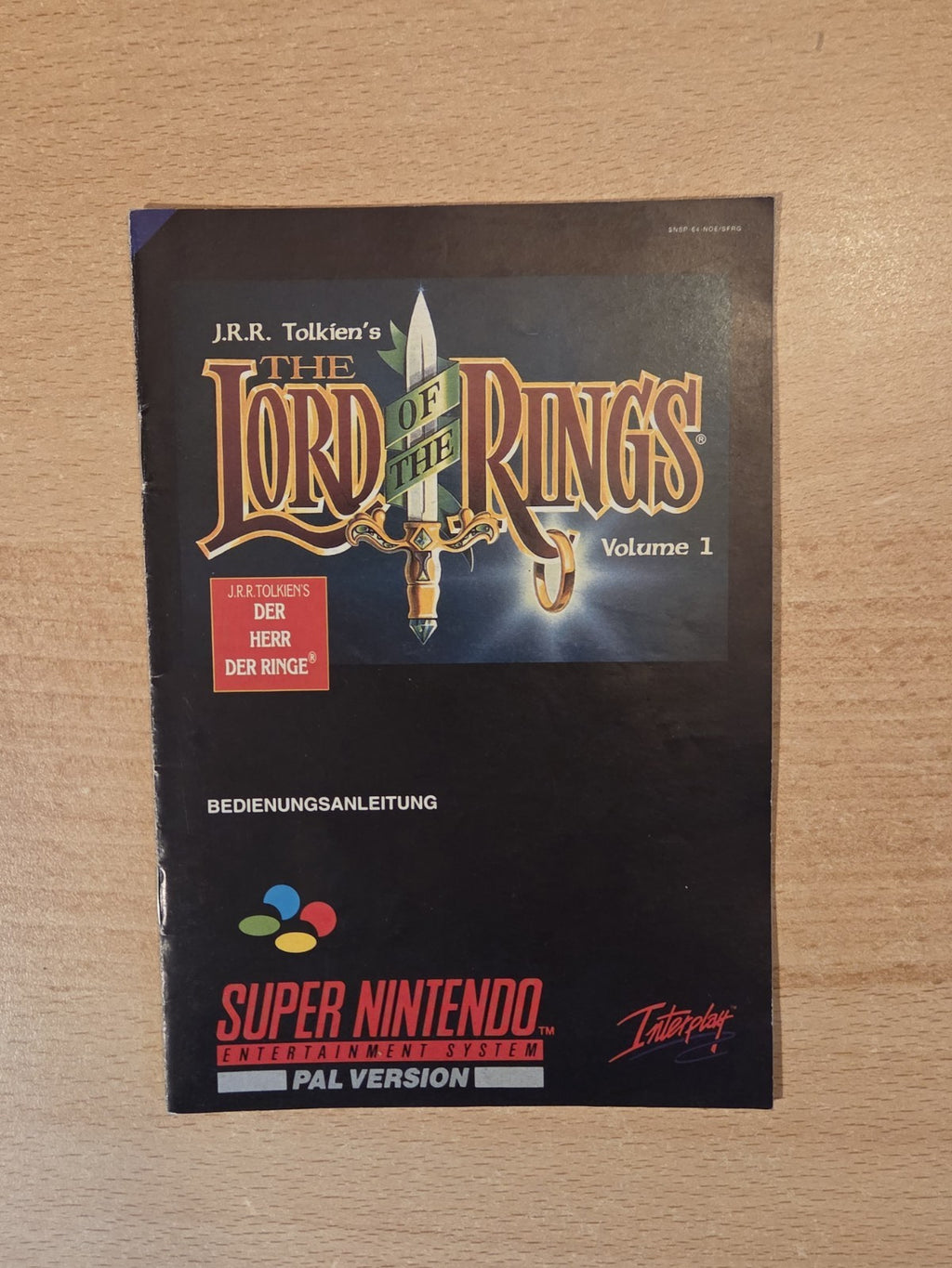 SNES Super Nintendo The Lord of The Rings Spielanleitung NOE/SFRG