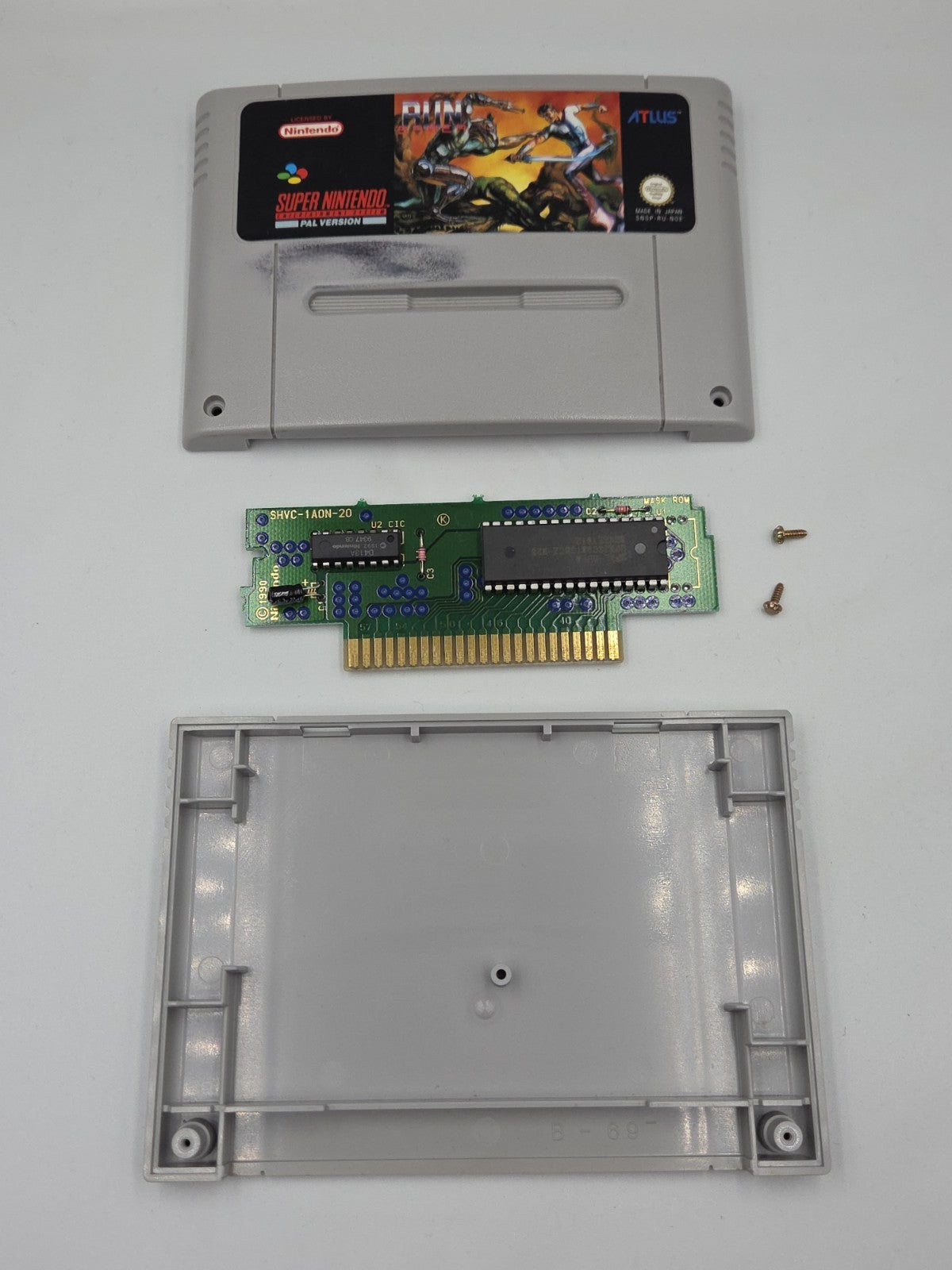 SNES Super Nintendo Spiel Run Saber Modul NOE