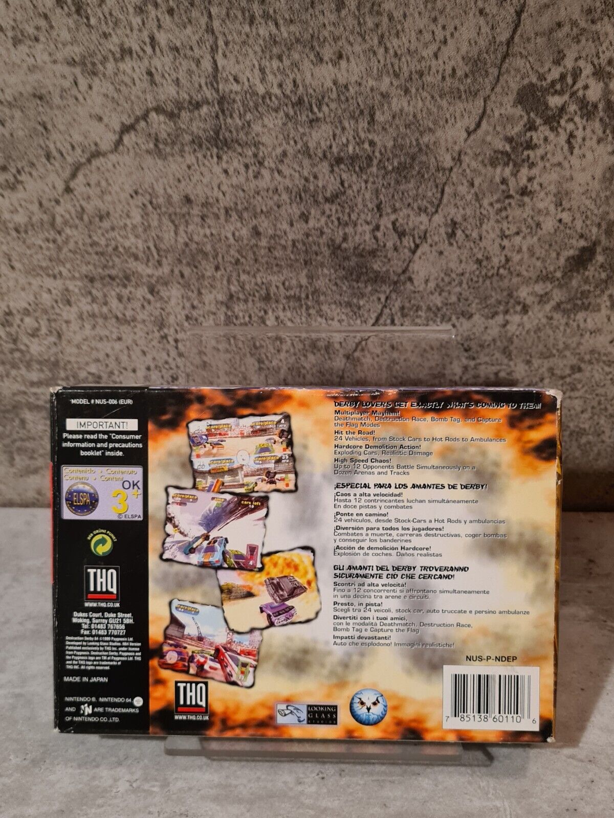 N64 Nintendo 64 Destruction Derby 64 mit OVP und Anleitung EUR - T-Retro-Games 