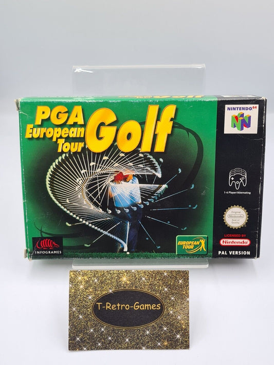 N64 Nintendo 64 PGA European Golf Tour mit OVP und Anleitung EUR - T-Retro-Games 