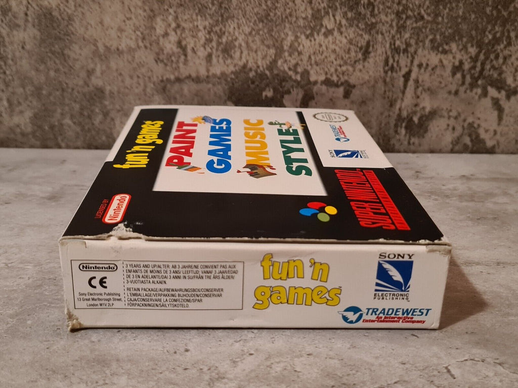 SNES Super Nintendo fun'n games mit OVP und Anleitung UKV - T-Retro-Games 