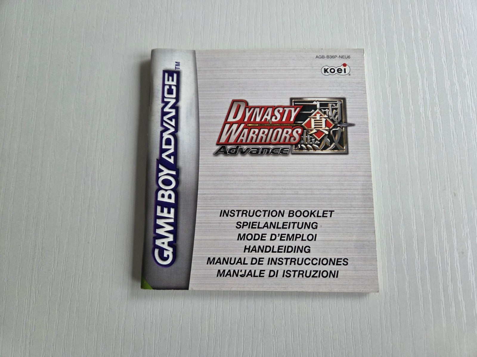 Nintendo Game Boy Advance Dynasty Warriors Advance Spielanleitung NEU6