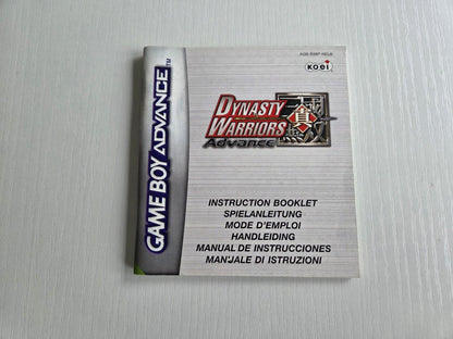 Nintendo Game Boy Advance Dynasty Warriors Advance Spielanleitung NEU6