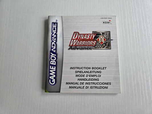 Nintendo Game Boy Advance Dynasty Warriors Advance Spielanleitung NEU6