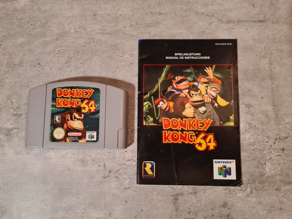 N64 Nintendo 64 Donkey Kong 64 mit OVP und Anleitung EUR - T-Retro-Games 