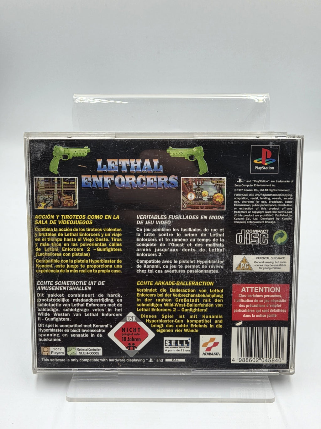 PS1 Playstation 1 Lethal Enforcers mit OVP und Anleitung Multilingual - T-Retro-Games 