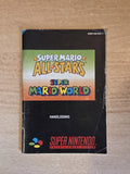 Super Nintendo Super Mario Allstars Super Mario World Instruction Booklet HOL