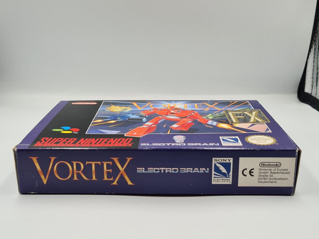 SNES Super Nintendo Vortex mit OVP und Anleitung EUR - T-Retro-Games 