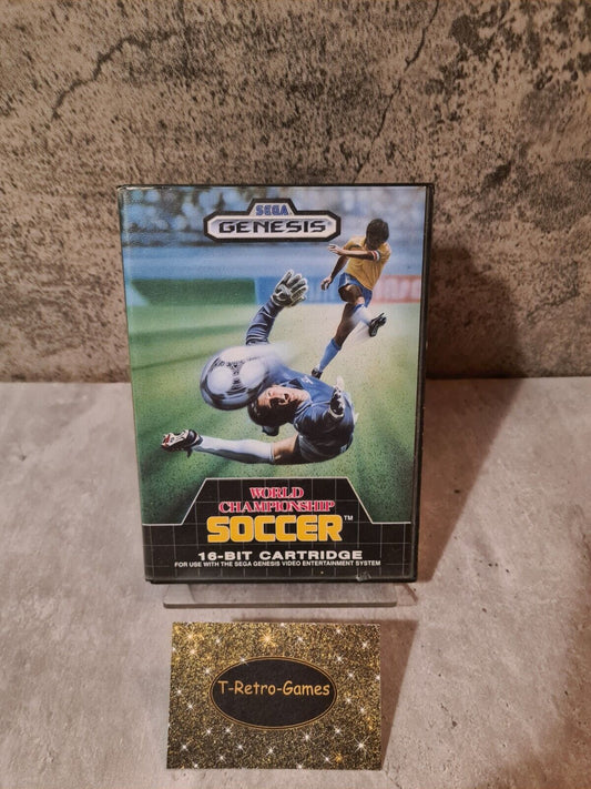 Sega Genesis Spiel World Championship Soccer mit OVP und Anleitung USA - T-Retro-Games 