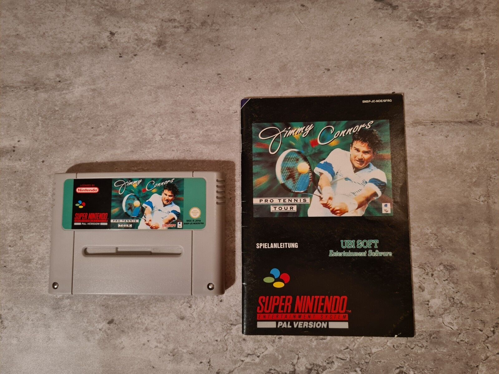 SNES Jimmy Connors Pro Tennis Tour mit OVP und Anleitung NOE - T-Retro-Games 