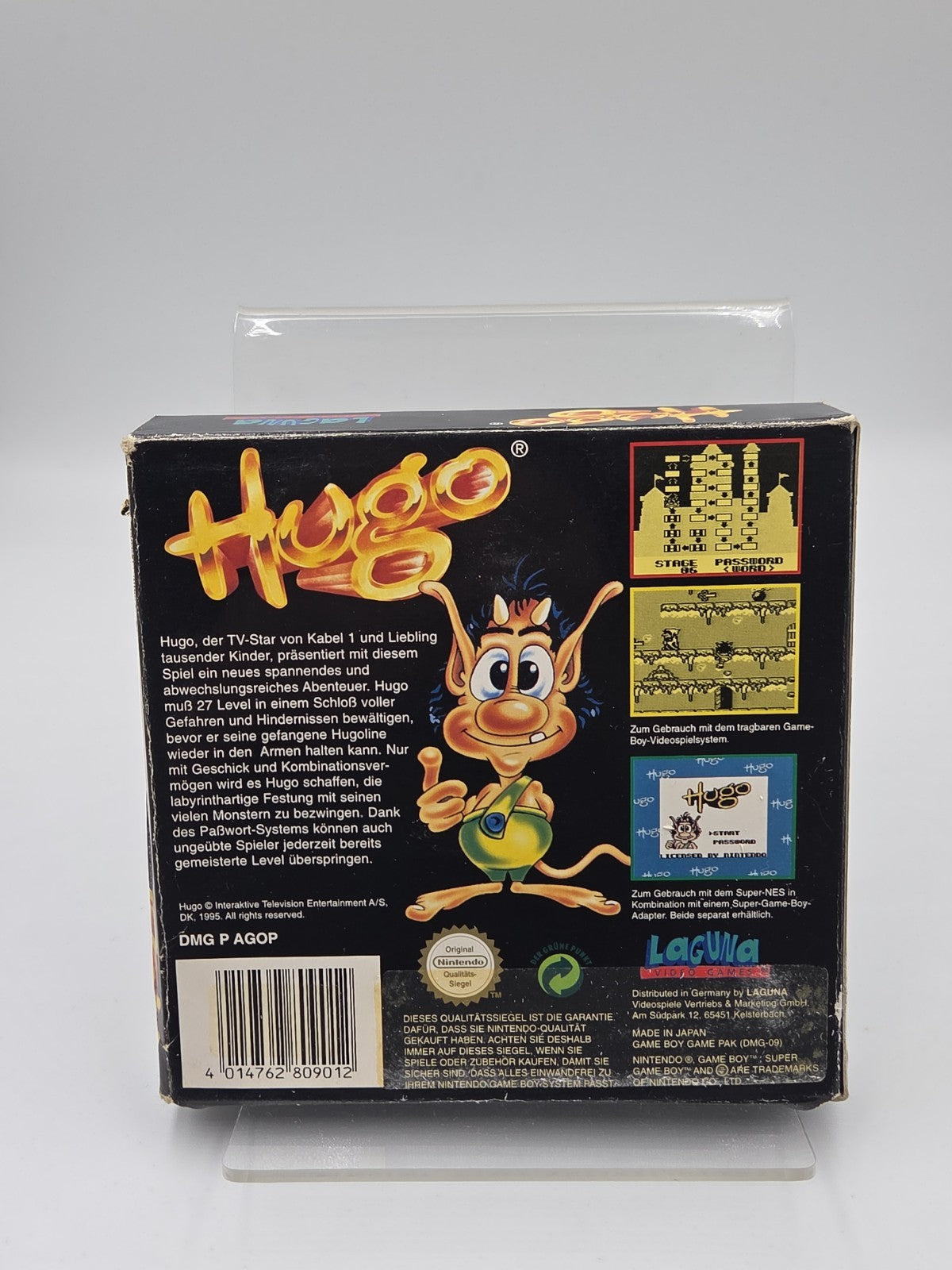 Nintendo Game Boy Classic Spiel Hugo mit OVP und Anleitung NOE