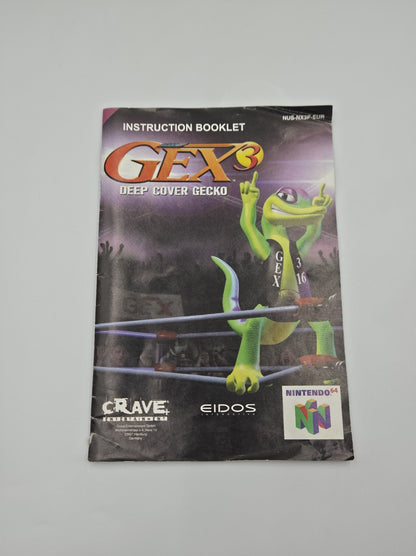 N64 Nintendo 64 Gex 3 Deep Cover Gecko mit OVP und Anleitung EUR