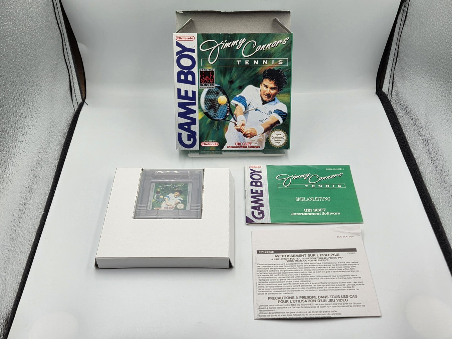 Nintendo Game Boy Classic Spiel Jimmy Connors Tennis mit OVP und Anleitung NOE