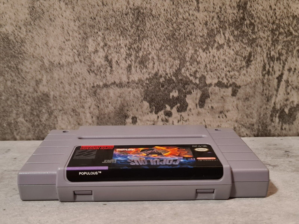 SNES Super Nintendo Populous NTSC USA Modul - T-Retro-Games 