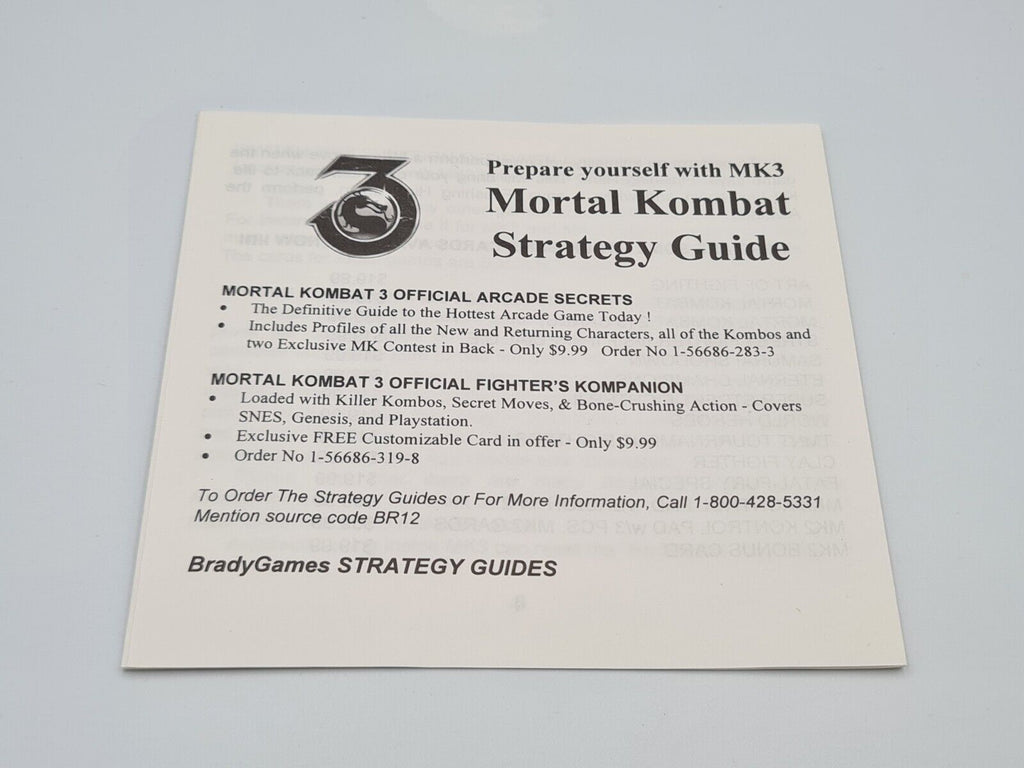 Sega Genesis Mortal Kombat 3 Kontrol Pad Version 1 Controller Joystick OVP - T-Retro-Games 