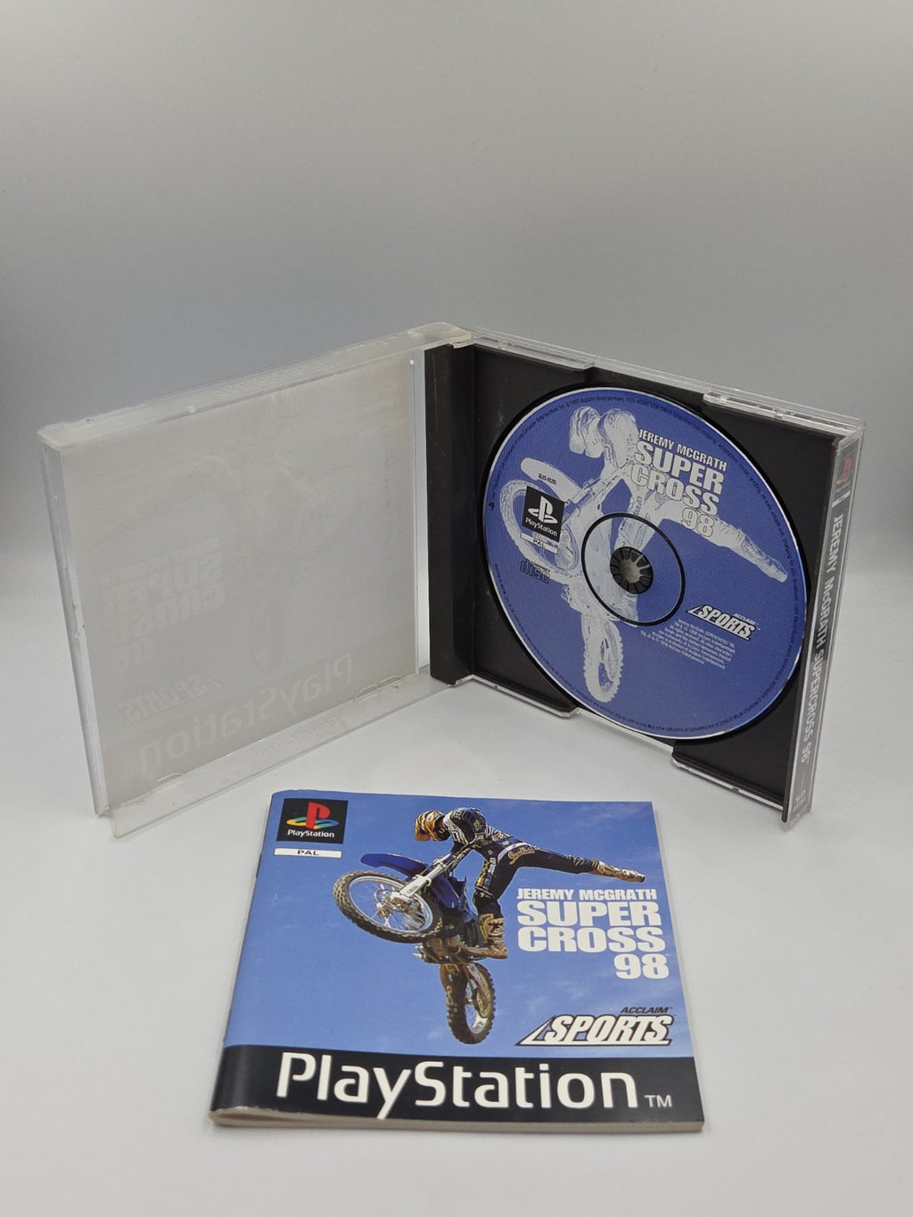PS1 Playstation 1 Jeremy Mcgrath Super Cross 98 mit OVP und Anleitung 